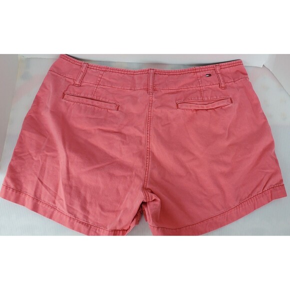 Tommy Hilfiger Shorts Womens Size 16 Coral Pink Chino Mid Rise Khaki VTG Y2K - Picture 4 of 12
